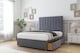image 4 of Sloomy Kansas Steel Plush Divan Bed Base 2 Drawers Same Side With 26 Inch Strutted Headboard | Grey | Steel | Double | 1