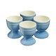 image 1 of Cooks Professional 4 Piece Egg Cup Set | Made From Durable Stoneware | Blue