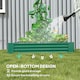 image 5 of Outsunny Galvanised Raised Garden Bed, 180x90x30cm Raised Planter, Green 