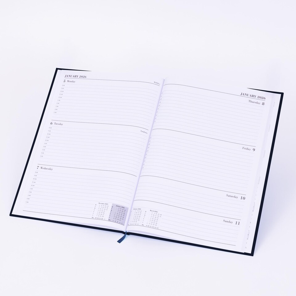 Evelay 2025 2026 Academic Diary A4 Week To View Mid Year Hardback ...