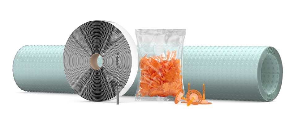 image 1 of Drybase Plaster Mesh Membrane Kit (10m²) - Damp-Proof Mesh for Internal Walls. For Waterproofing & Plastering Damp Surfaces. | Blue | Blue