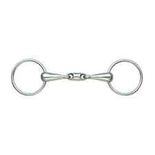 Shires Training Lozenge Horse Bit - Metallic Silver - 4.5in