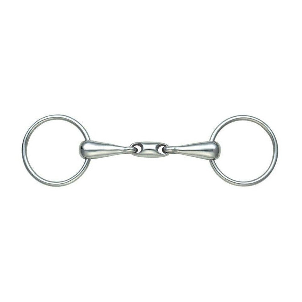 Shires Training Lozenge Horse Bit - Metallic Silver - 4.5in