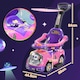image 7 of AIYAPLAY 3 in 1 Ride on Push Car, Cartoon Robot Foot to Floor Slider - Pink
