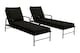 image 1 of Sun Lounger Outdoor Garden Deck Bed Cushion Waterproof Recliner Pad Removable Cover | Black