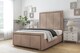 image 2 of Sloomy Lancaster Mink Naples Bed Frame With 50" Upholstered Headboard 5' King