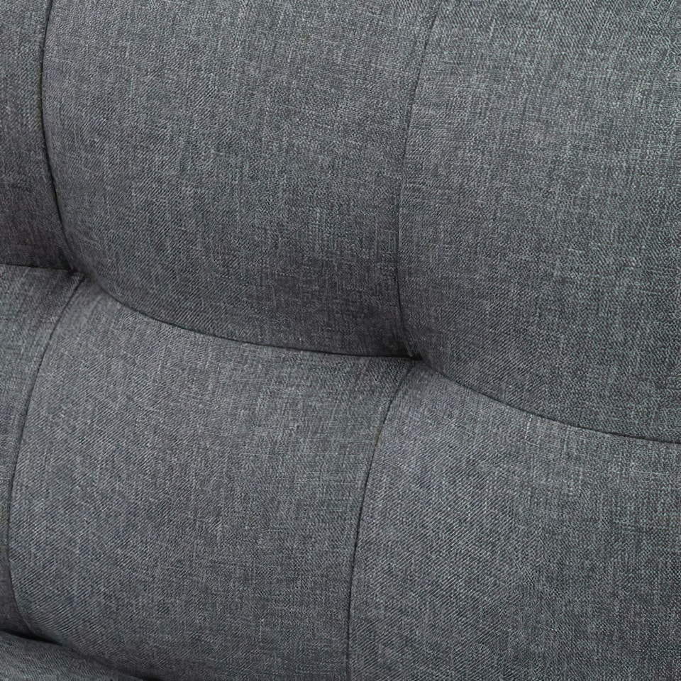 image 1 of Portofino 3 Seater Corner Sofa, Chaise Lounge Furniture with Reversible Ottoman Footstool or Chaise | Grey | Three Seater