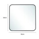 image 5 of Living and Home Square Wall Mirror Black - 50cm
