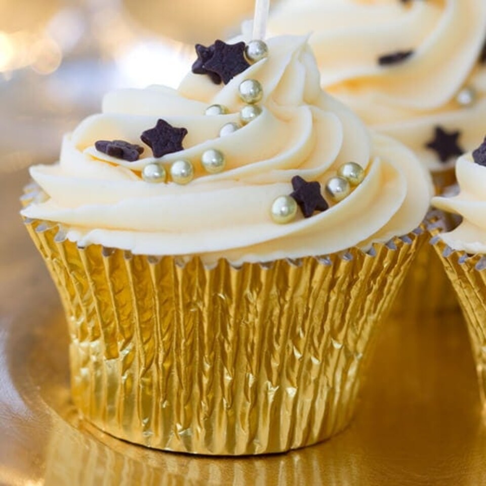image 1 of Anniversary House Gold Foil Cupcake Cases