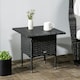 image 2 of Outsunny PE Rattan Outdoor Coffee Table, Easy Match Rattan Side Table, Brown