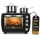 image 1 of DMD 35L Mini Oven with Dual Hot Plates, 100-250°C Temperature Control, 120min Timer, Wire Rack and Baking Tray