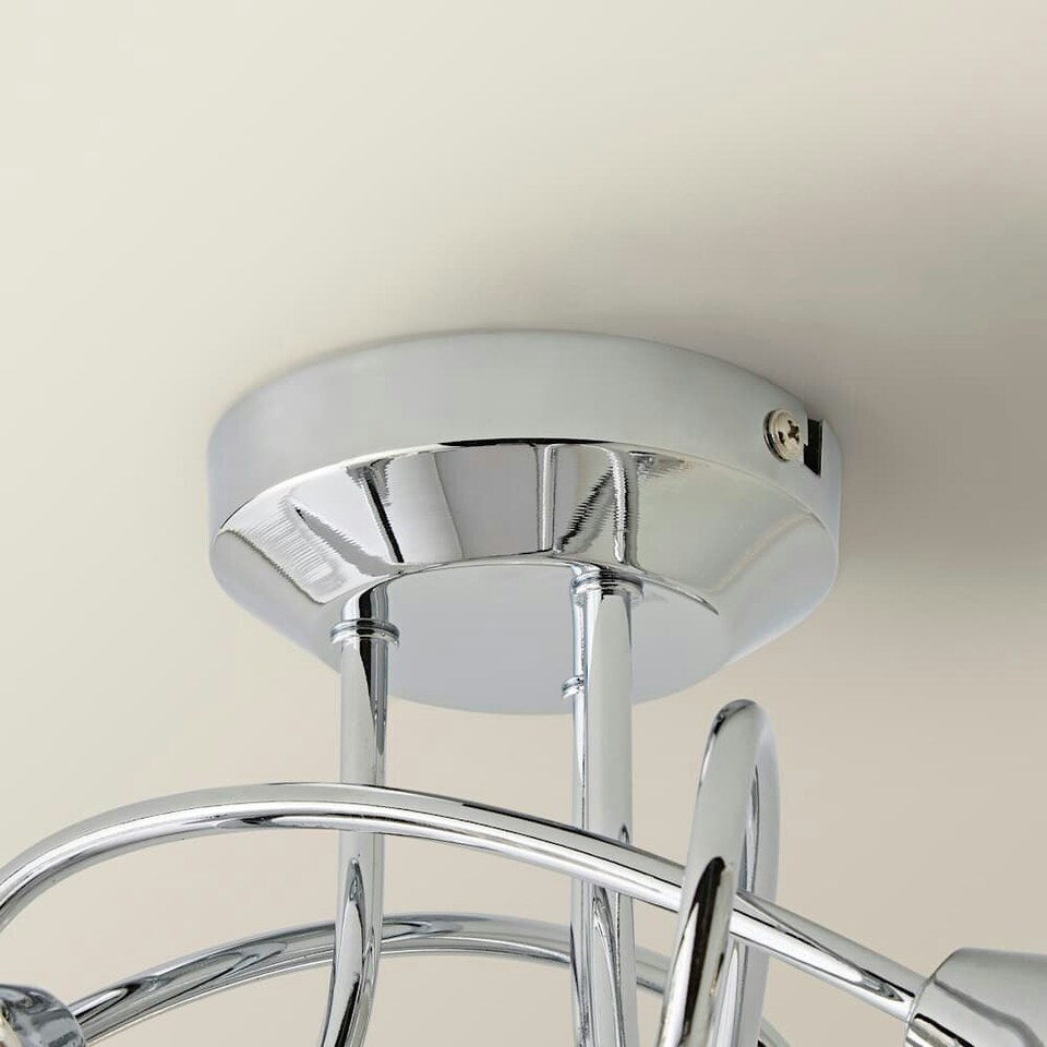 image 1 of ValueLights Astley 3 Way Chrome Cross Over Ceiling Light | Chrome