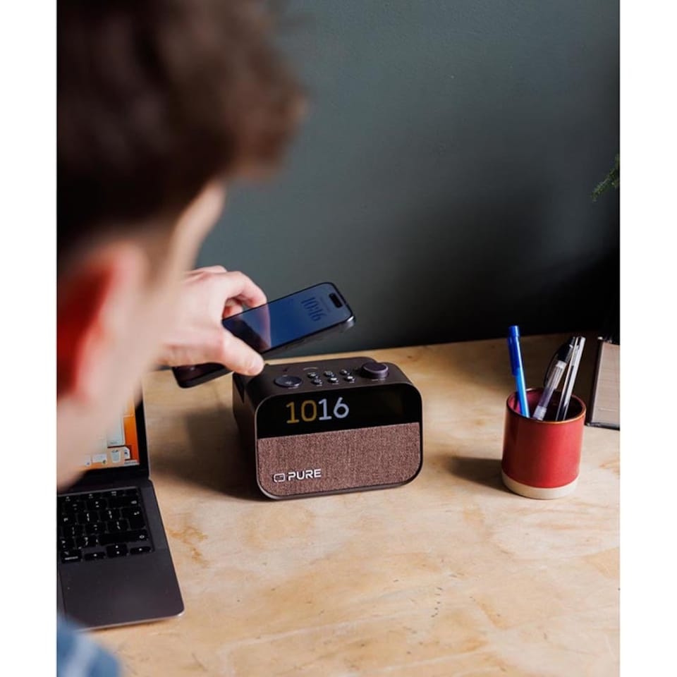 image 1 of Pure Moment Charge Alarm Radio - Coffee Black