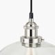 image 7 of Antique Silver Metal and Clear Glass Dome Pendant Clear | Black | W30xD30xH120cm