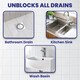 image 5 of Kilrock Slam Plughole Unblocker Bathroom Hair Clog Dirt Cleaner