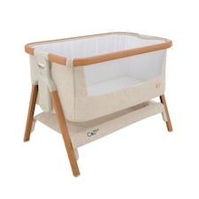 Tutti Bambini Cozee Bedside Crib - Scandinavian Walnut/Ecru