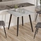 image 2 of 80cm Square Sintered Stone Top Dining Table | White | 1