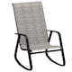 image 9 of Outsunny Garden Rocking Chairs with Armrests, High Back, Grey 