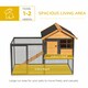 image 2 of PawHut Wood-metal Rabbit Hutch Elevated Pet House Outdoor 122 x 63 x 92cm