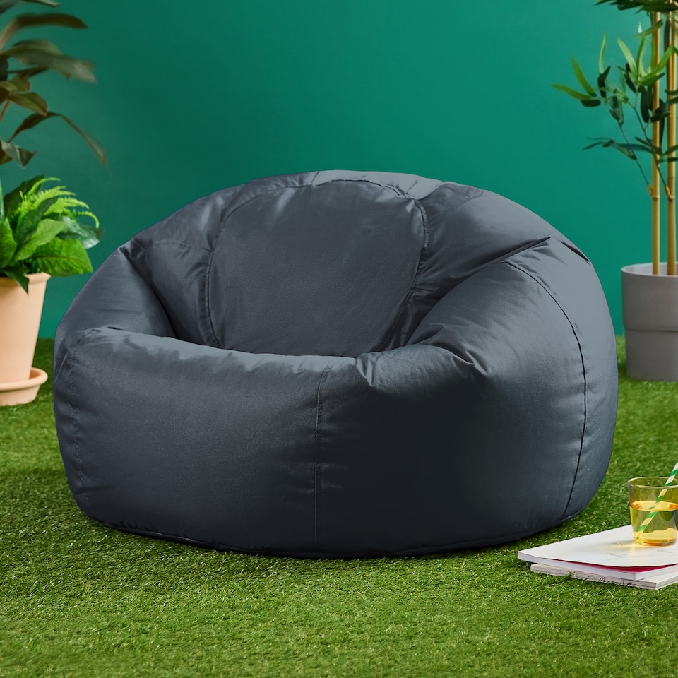 image 1 of Icon Kingston Adult Classic Indoor Outdoor Bean Bag, Charcoal Grey
