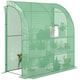 image 1 of Outsunny Walk-In Lean to Wall Greenhouse w/Window&Door 200Lx 100W x 215Hcm Green
