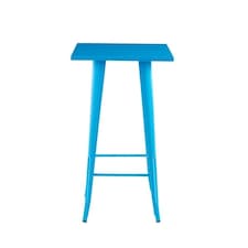 Garden Bar Table - Metal - L60 x W60 x H115 cm - Blue | Blue