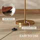 image 4 of HOMCOM LED Floor Lamp with Dimmable Colours Temperature & Brightness, Gold | Gold | Gold Tone
