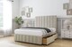 image 4 of Sloomy Langston Cream Plush Divan Bed Base 4 Drawers With 54 Inch Floor Standing Headboard & 12 Inch Matching Footboard | Cream | Cream | Super King | 1