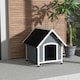 image 8 of PawHut Dog Kennel Outdoor Dog House w/ Removable Floor, for Medium Dogs