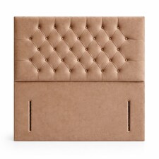 Floorstanding Headboard Mink Plush Chesterfield 6FT Superking  54inch High