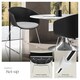 image 4 of Dining Chair Logart - plastic seat, padded, continuous arm and backrest | Black | black/chrome | 2