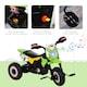 image 4 of HOMCOM Kids Trike, Toddler Pedal Motorcycle, Kids Ride On Tricycle Early Learning with Music Lights Handlebar Stickers Exercise Boys Girls Gift for 18 - 36 Months Green