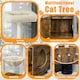image 4 of Yaheetech Small Cat Litter Box Enclosure with Cat Tree Brown | Rustic Brown/Beige | One Size
