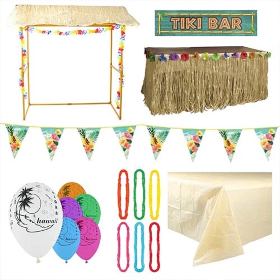 Hawaiian Tiki Bar Basic Decoration Kit