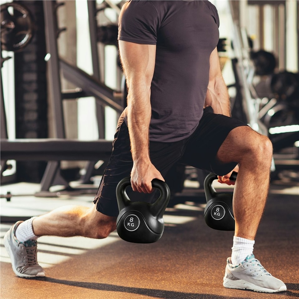 image 1 of Yaheetech 4-Piece HDPE Kettlebell Set 2/4/6/8kg