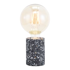 Modern Black Mosaic Concrete Table Lamp for Vintage Industrial Style Light Bulbs | Black