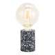 image 1 of Modern Black Mosaic Concrete Table Lamp for Vintage Industrial Style Light Bulbs | Black