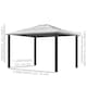 image 5 of Outsunny 3 x 3.6m Hardtop Gazebo Canopy with Polycarbonate Roof and Aluminium Frame, Garden Pavilion with Mosquito Netting and Curtains, Brown