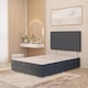 image 1 of Texas Divan Bed Base with 30 Inch Headboard Plush Velvet | Grey | Charcoal