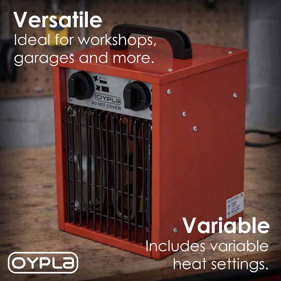 image 1 of 2kW Electric Industrial Workshop Garage Space Fan Heater