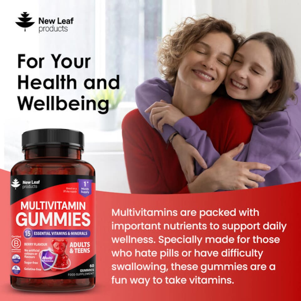 image 1 of Multivitamin Gummies For Adults & Teens - 60 Vegan Gummies