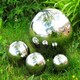 image 3 of Primrose Polished Stainless Steel Gazing Globe in Chrome Silver 12.6cm
