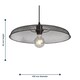 image 5 of Cassidy - Large Black Mesh Easy Fit Metal Pendant Shade | Black | Large | 1
