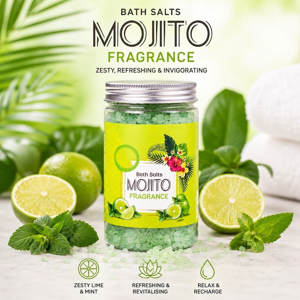 image 1 of 3 Cocktail Bath Salts Crystals Fruity Scent Mojito Strawberry Sex On Beach 320g