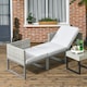 image 2 of Outsunny 3-in-1 Chair Coffee Table Lounger Seater Sofa w/ Steel Frame Furniture