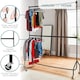 image 5 of House of Home Clothes Rail Two Tier Heavy Duty Garment Hanging Rack In Black 4ft long x 7ft | Black