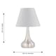image 4 of Romana - Brushed Chrome Touch Operated Table Lamp with Ivory Shade | Chrome | White | Medium | 1