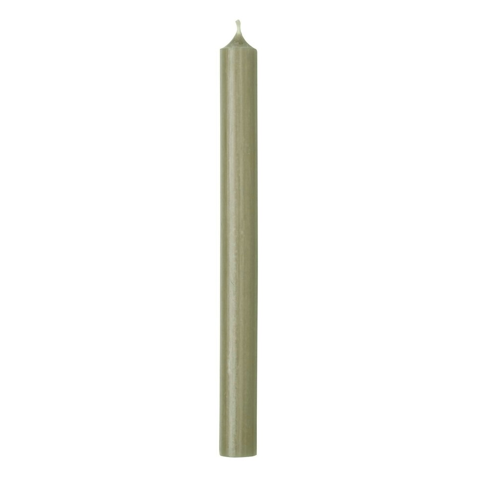 IHR Dinner Candle Tall Solid Coloured Unscented 25cm Linen