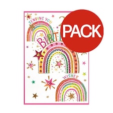 Simon Elvin Isabal Garden Rainbow 21st Birthday Greetings Card (Pack of 6) - Multicoloured - One Size Multi | One Size