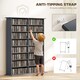 image 5 of HOMCOM CD Storage Unit DVD Tower Blu-ray Storage Shelf for Office, Grey
